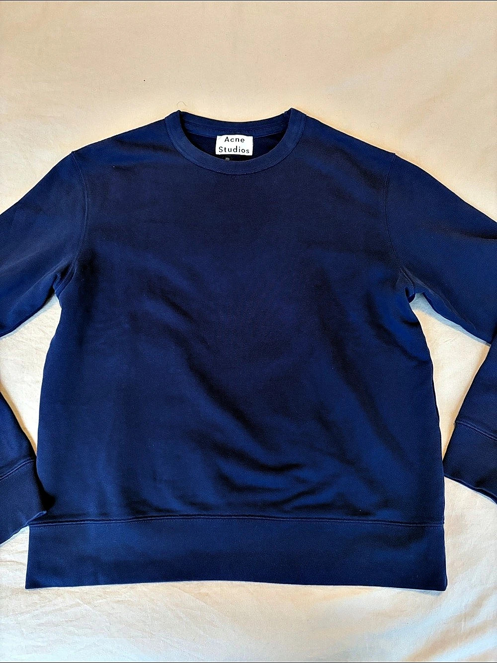 Acne Studios Rubber Logo Fleece Sweatshirt Size Large